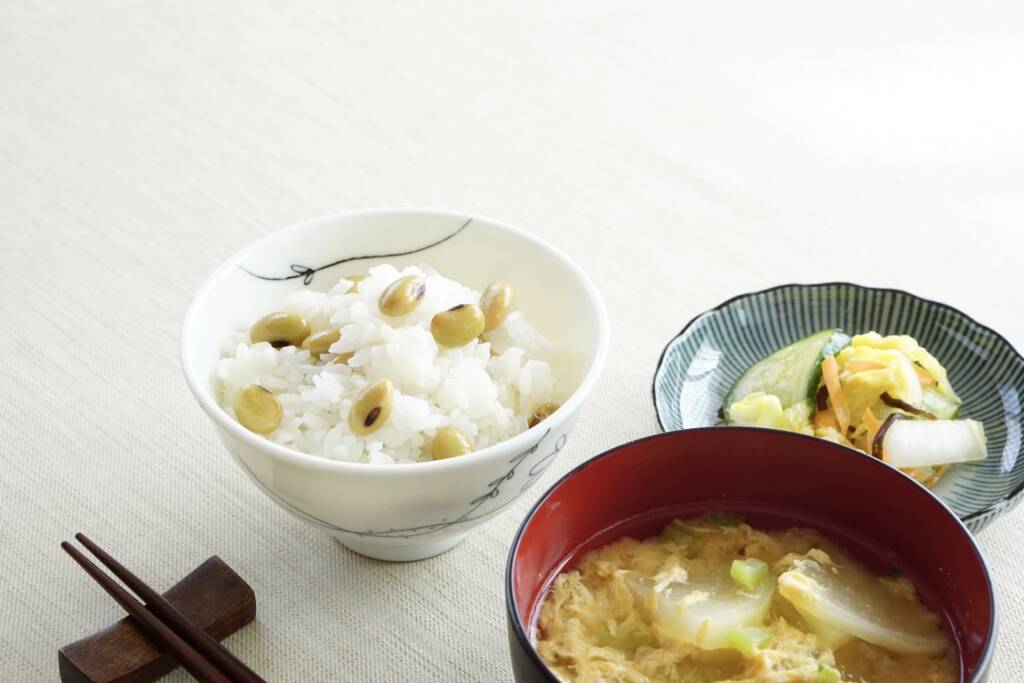 一汁一菜 大豆ごはん